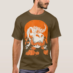 Halloween Dinosaur T Re Scary Pumpkin Moon For Boy T-Shirt