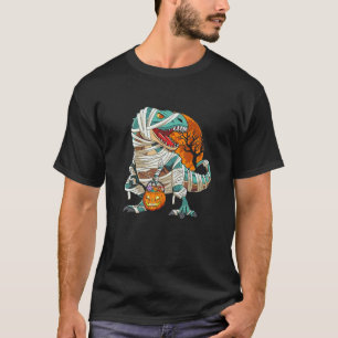 Halloween Dinosaur T Rex Mummy Pumpkin T-Shirt