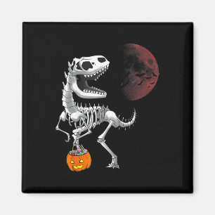 Halloween Dinosaur T Rex Skeleton Scary Boys Kids Magnet