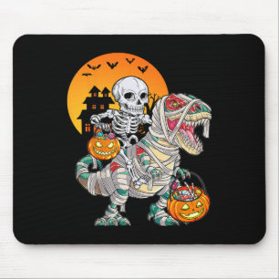 Halloween Dinosaur T Rex Skeleton Scary Boys Kids  Mouse Pad