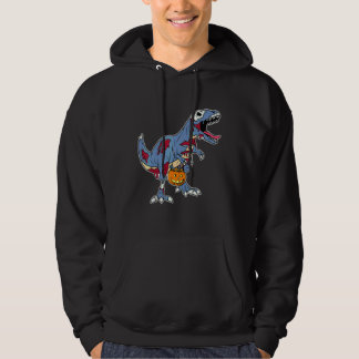 Halloween Dinosaur Zombie wiht Pumkin Trex Hoodie