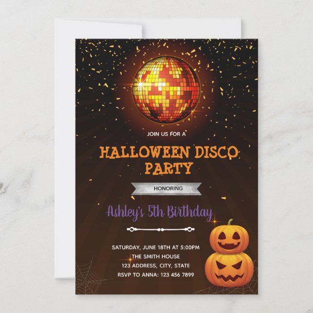 Halloween disco invitation (Front)