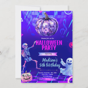 halloween disco party invitation