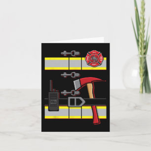 Halloween DIY Firefighter Uniform Costume  Card