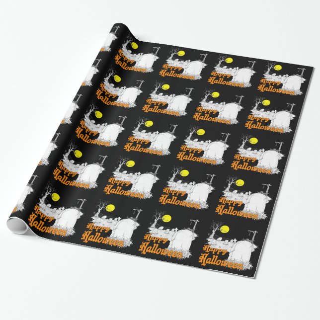 Halloween DIY Wrapping Paper (Unrolled)