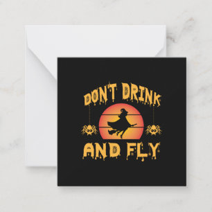 Halloween Do Not Drink And Fly Birthday Card