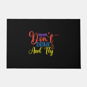 Halloween Do Not Drink And Fly Birthday Doormat