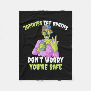 Halloween Do Not Worry You Are Safe Fleece Blanket