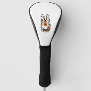 Halloween Doberman Pinscher Flowers Golf Head Cover