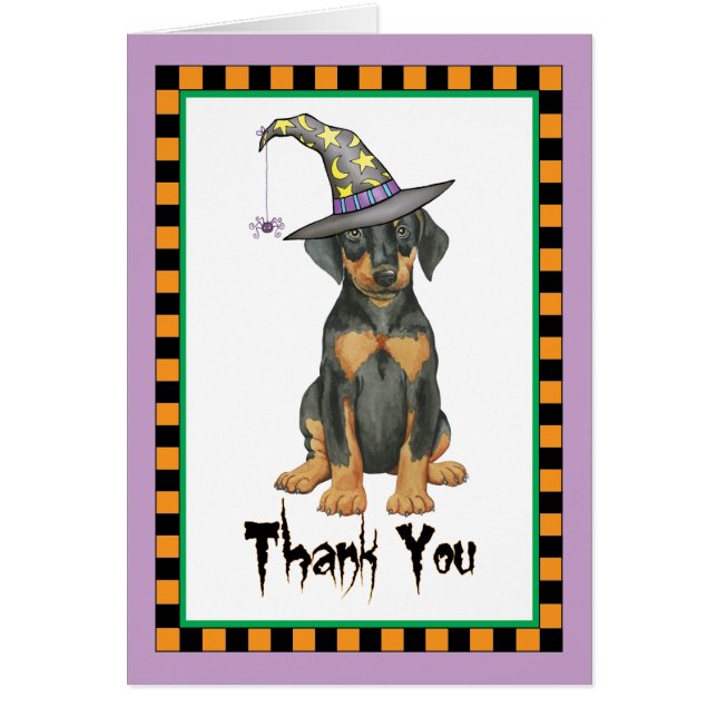 Halloween Doberman Thank You (Front)