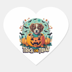 Halloween Dog 1 Heart Sticker