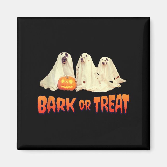 Halloween Dog Bark Or Treat Magnet (Front)