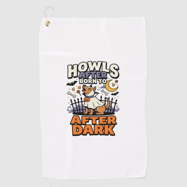 Halloween Dog Boo Crew (5) Golf Towel (Front)