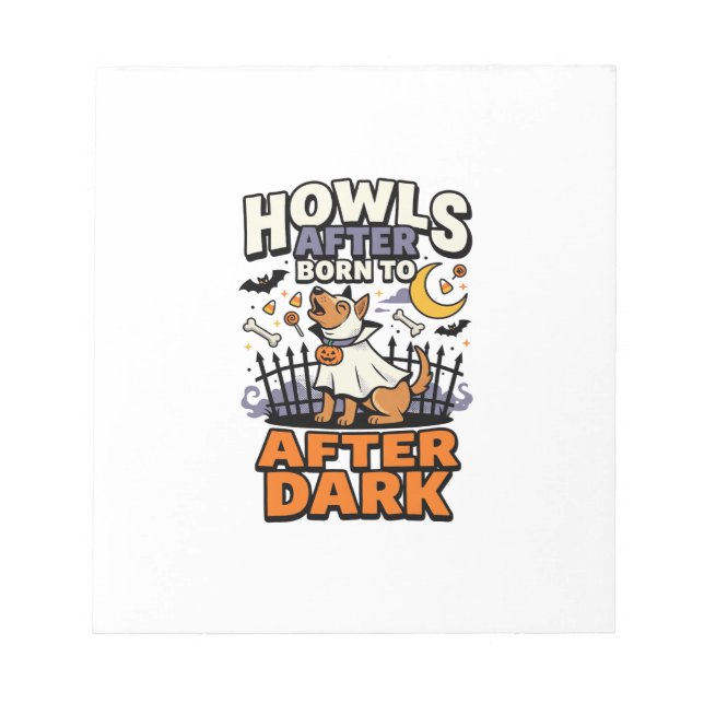 Halloween Dog Boo Crew (5) Notepad (Front)