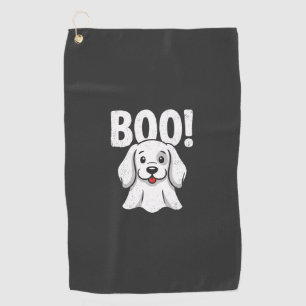 Halloween Dog Boo Cute Puppy Ghost Design Golf Towel