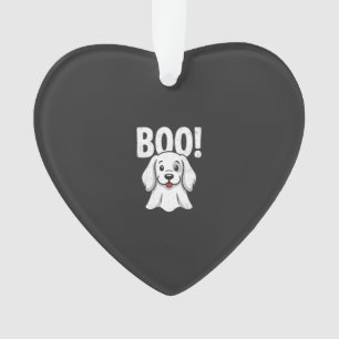 Halloween Dog Boo Cute Puppy Ghost Design Ornament