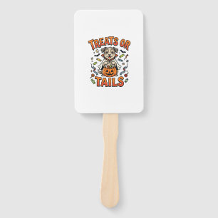 Halloween Dog Candy Mischief Hand Fan