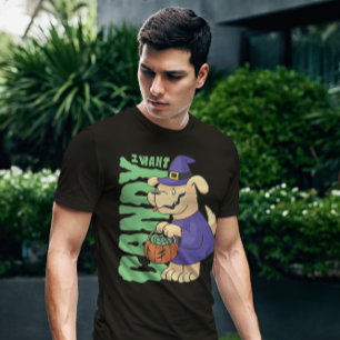 Halloween Dog Candy Quote T-Shirt