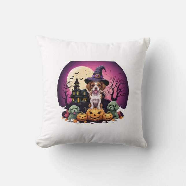 Halloween Dog Fall Lovers Cushion (Front)