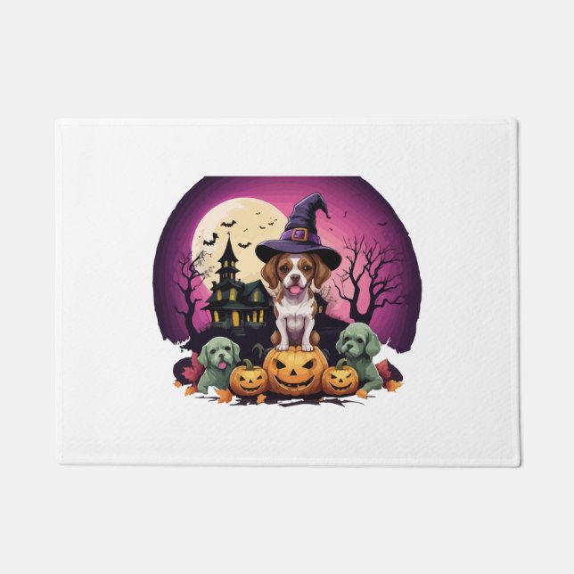 Halloween Dog Fall Lovers Doormat (Front)