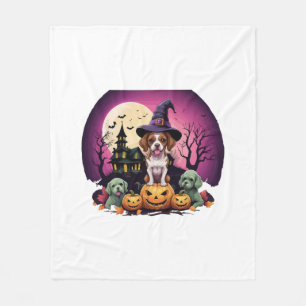 Halloween Dog Fall Lovers Fleece Blanket