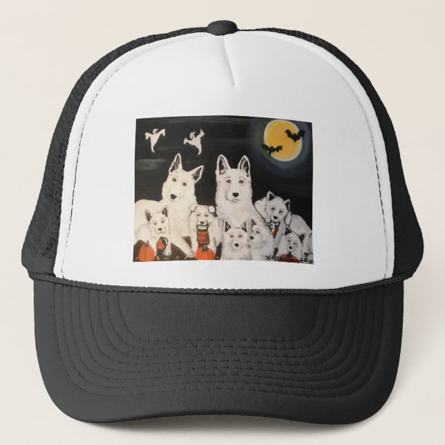 Halloween Dog Family Trucker Hat (Front)