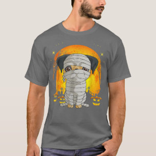Halloween Dog for BoysCute Pug Dog Mummy Pumpkin 1 T-Shirt
