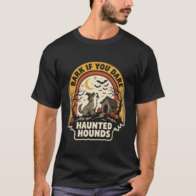 Halloween Dog Fright Night T-Shirt (Front)