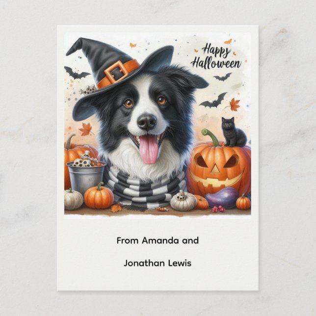 Halloween Dog From Kids Holiday Postcard (Front)