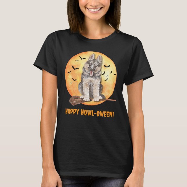 Halloween Dog German Shepherd Tshirt Halloween Pet (Front)