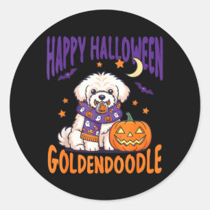 Halloween Dog Ghost Dog Dog Mum Halloween Classic Round Sticker