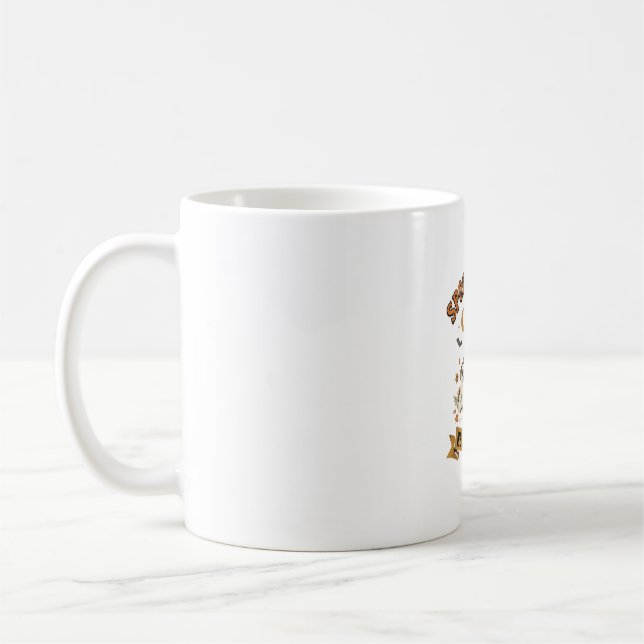 Halloween Dog Ghost Paws Coffee Mug (Left)