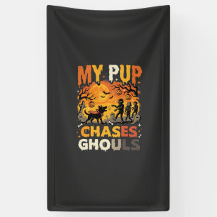 Halloween Dog Graveyard Patrol Banner