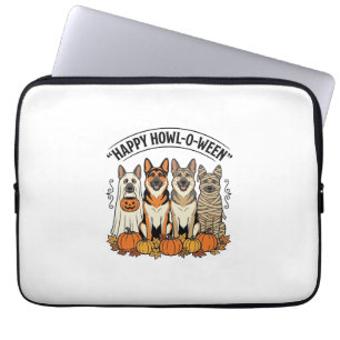 Halloween Dog Happy Howl-O-Ween Vintage German She Laptop Sleeve