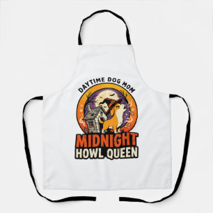 Halloween Dog Howl Queen Apron