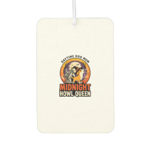 Halloween Dog Howl Queen Car Air Freshener
