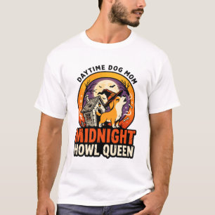 Halloween Dog Howl Queen T-Shirt