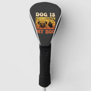Halloween Dog Is My Boo Pug Ghost Design Golf Head Cover