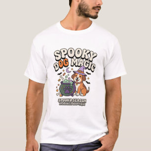 Halloween Dog Magic Vibes T-Shirt