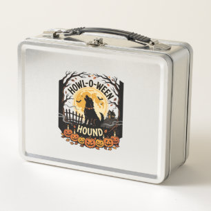 Halloween Dog Moon Howl (2) Metal Lunch Box