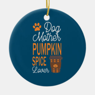 Halloween Dog Mother And Pumpkin Spice Birthday Ceramic Tree Decoration
