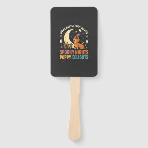 Halloween Dog Mum Moonlight Mischief Hand Fan