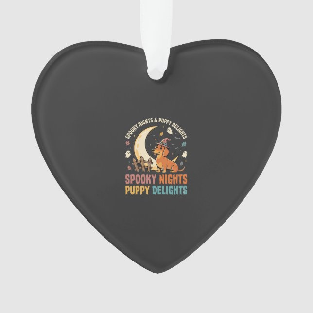 Halloween Dog Mum Moonlight Mischief Ornament (Front)