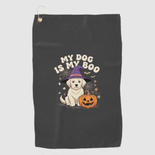 Halloween Dog My Dog Is My Boo Golf Towel