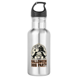 Halloween Dog Party Vintage Witch Cauldron Design_ 532 Ml Water Bottle