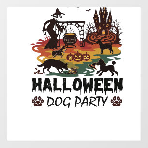 Halloween Dog Party Witch Dogs Pumpkins Castle_1