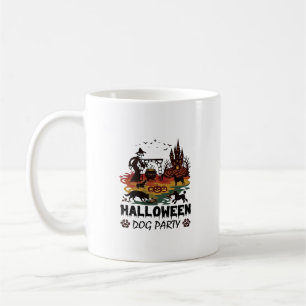 Halloween Dog Party Witch Dogs Pumpkins Castle_1 Coffee Mug