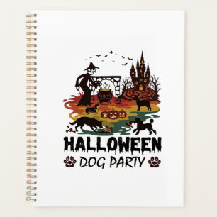 Halloween Dog Party Witch Dogs Pumpkins Castle_1 Planner