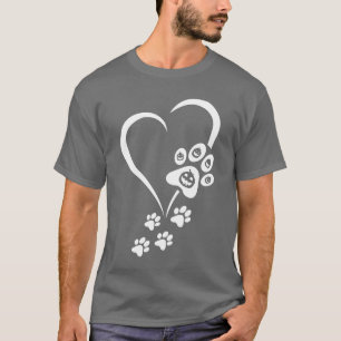 Halloween Dog Paws Hearts Dog Paw Dog Owner Dog fa T-Shirt