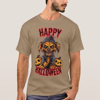 Halloween dog pumpkin happy halloween vintage T-Shirt